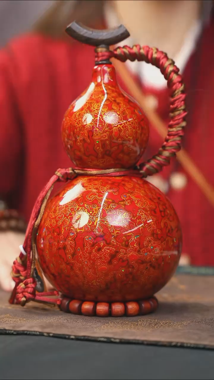 【闪购商品】WJ159漆艺酒葫芦不包手串及旋转底座