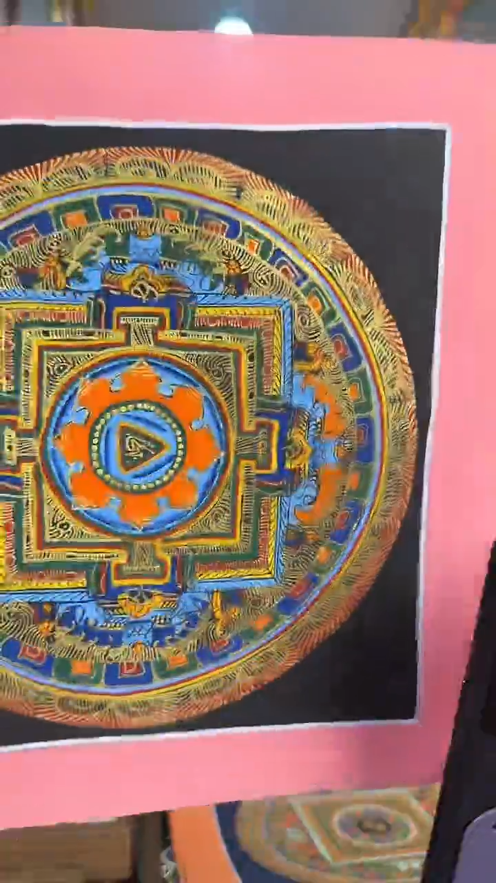 吊坠坛城-热贡纯手绘唐卡