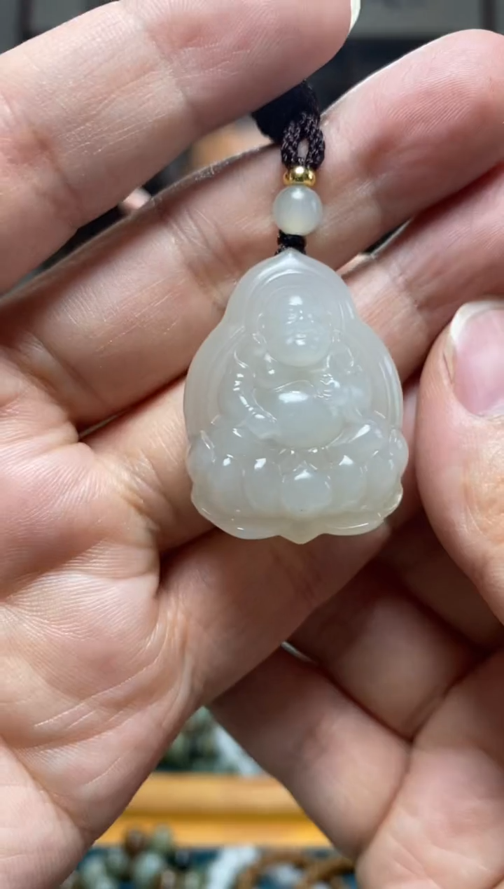 和田玉未镶嵌挂件90
