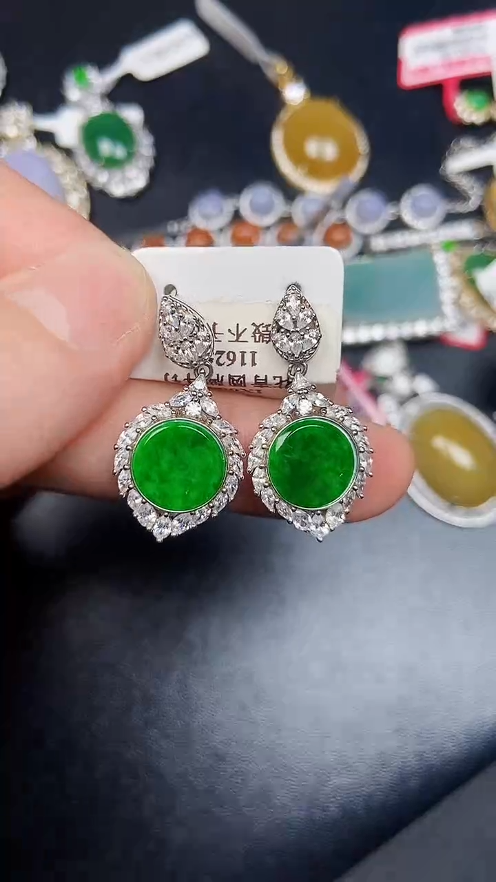 银S925镶嵌戒指翡翠2980