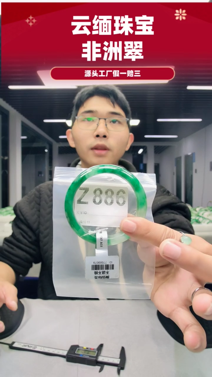 未镶嵌手镯石英质玉（非洲翠）59圈口Z886