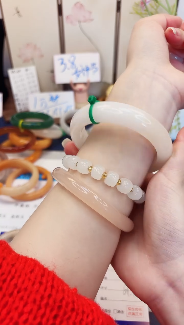 【闪购商品】石英质玉手镯未镶嵌284-财气镯-圈口61