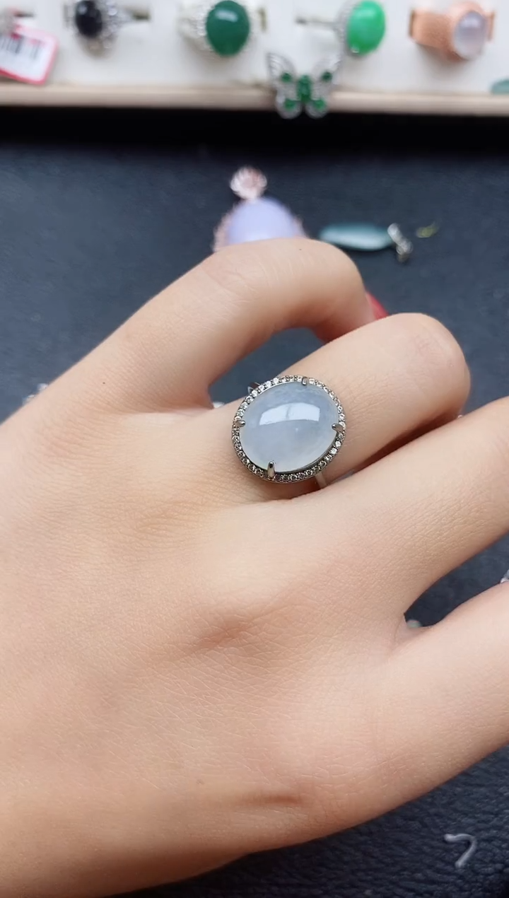 【闪购商品】翡翠戒指银S925镶嵌11111