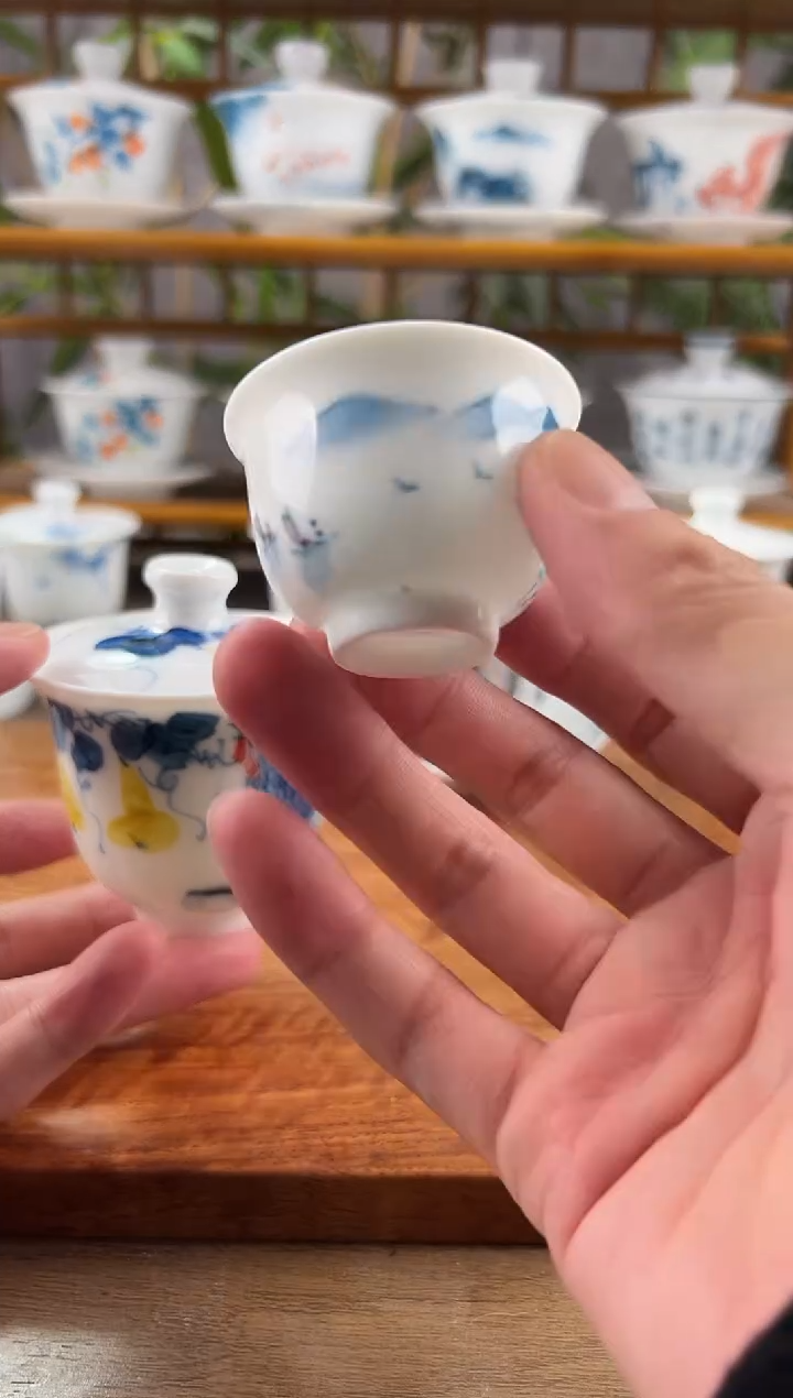 【闪购商品】微瑕千里江山美人杯1个