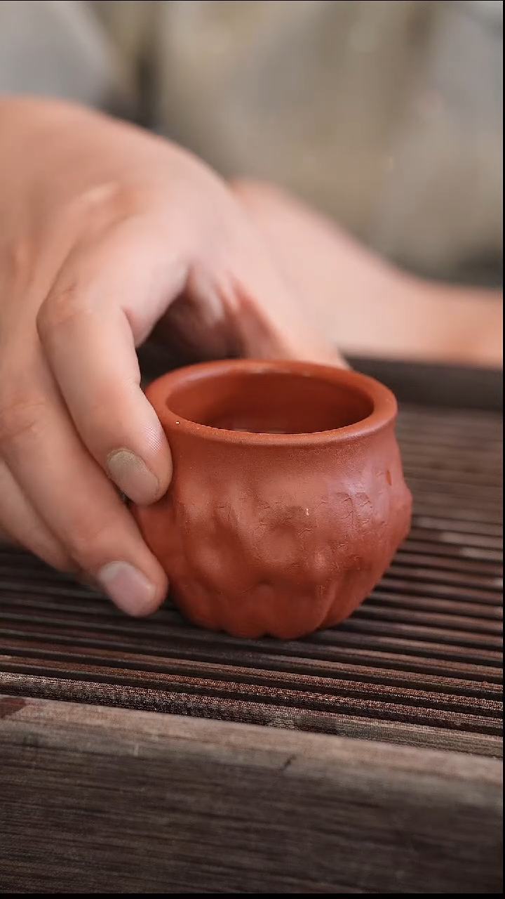 茶壶紫砂全手北红赤铁杯子130cc