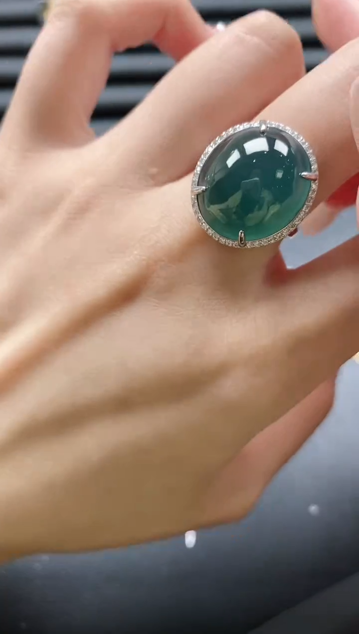 【闪购商品】翡翠戒指银S925镶嵌51151
