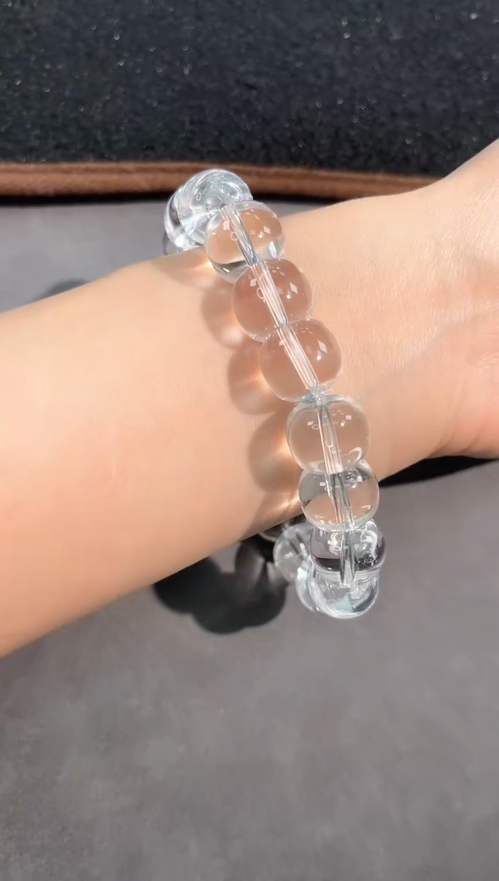 【闪购商品】水晶手链未镶嵌5号利姆利亚白水晶单圈13mm