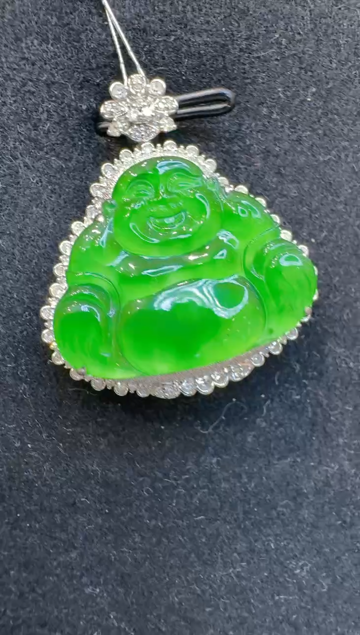 吊坠(不含链)18K金镶嵌翡翠多样性团购发一件