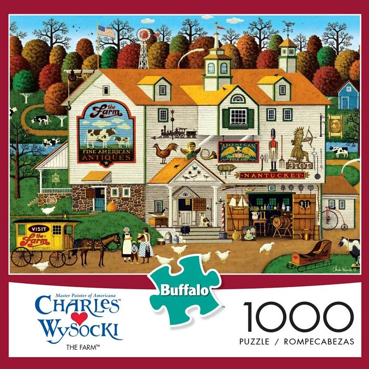 1000片纸质拼图Charles Wysocki 农场 BUFFALO益智解压成人玩具