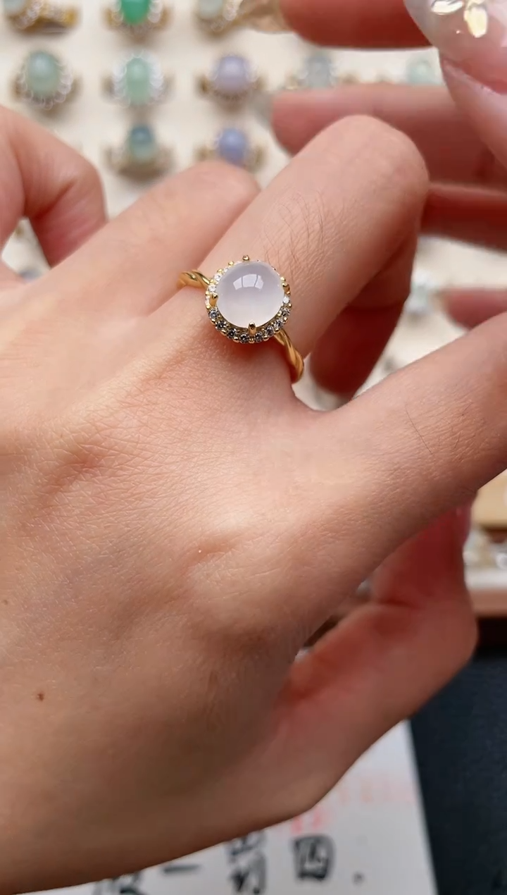 【闪购商品】翡翠戒指银S925镶嵌1111