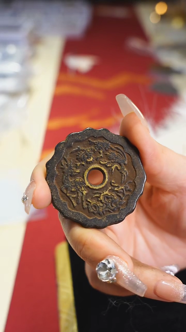 【闪购商品】铜花口鹤鹿同春/4.4cm/0452