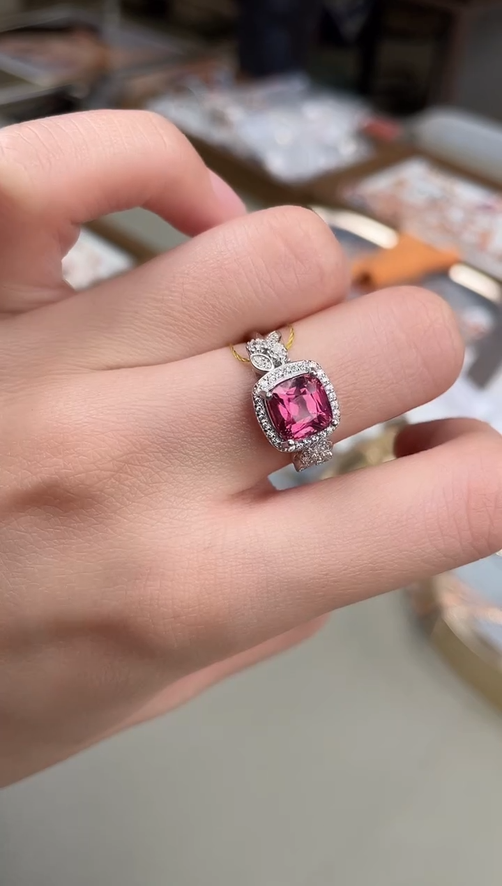 银S925镶嵌手饰碧玺手饰