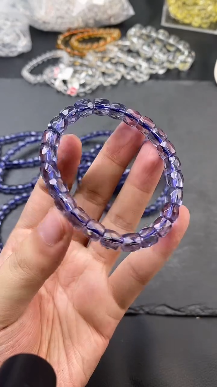 未镶嵌手链托帕石托帕石切面单圈