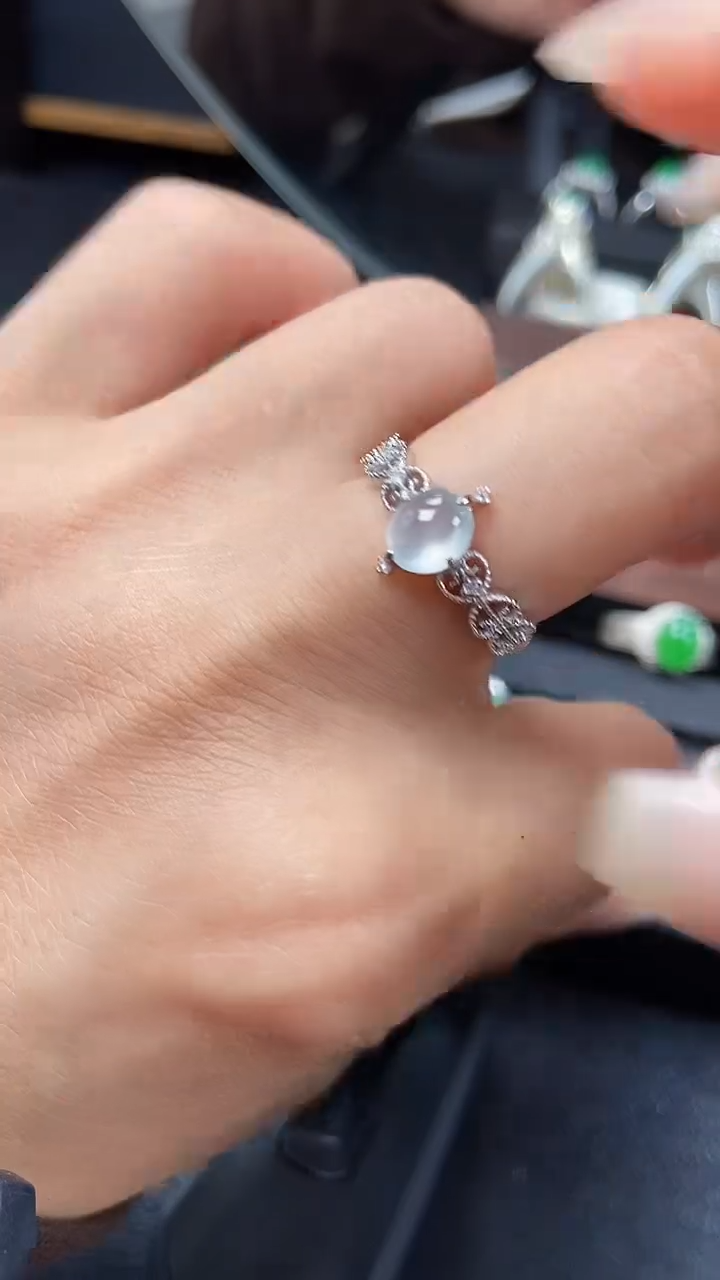 银S925镶嵌戒指翡翠7059