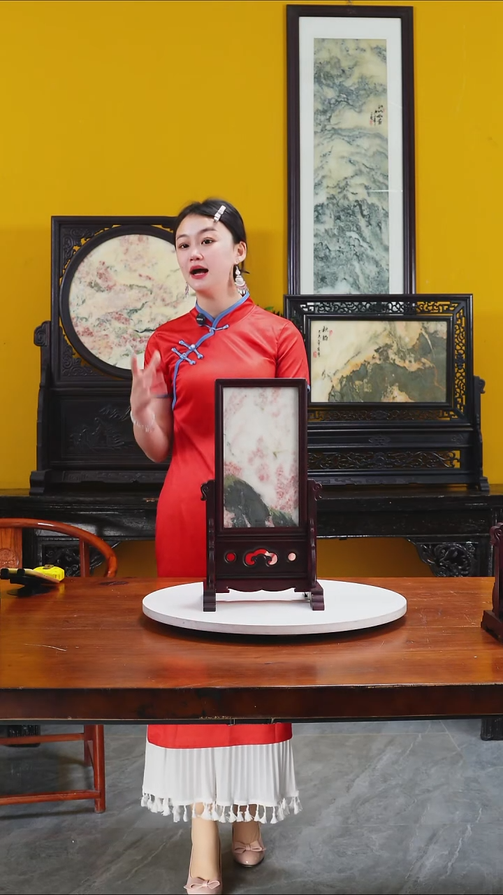 石材天然大理石画摆件