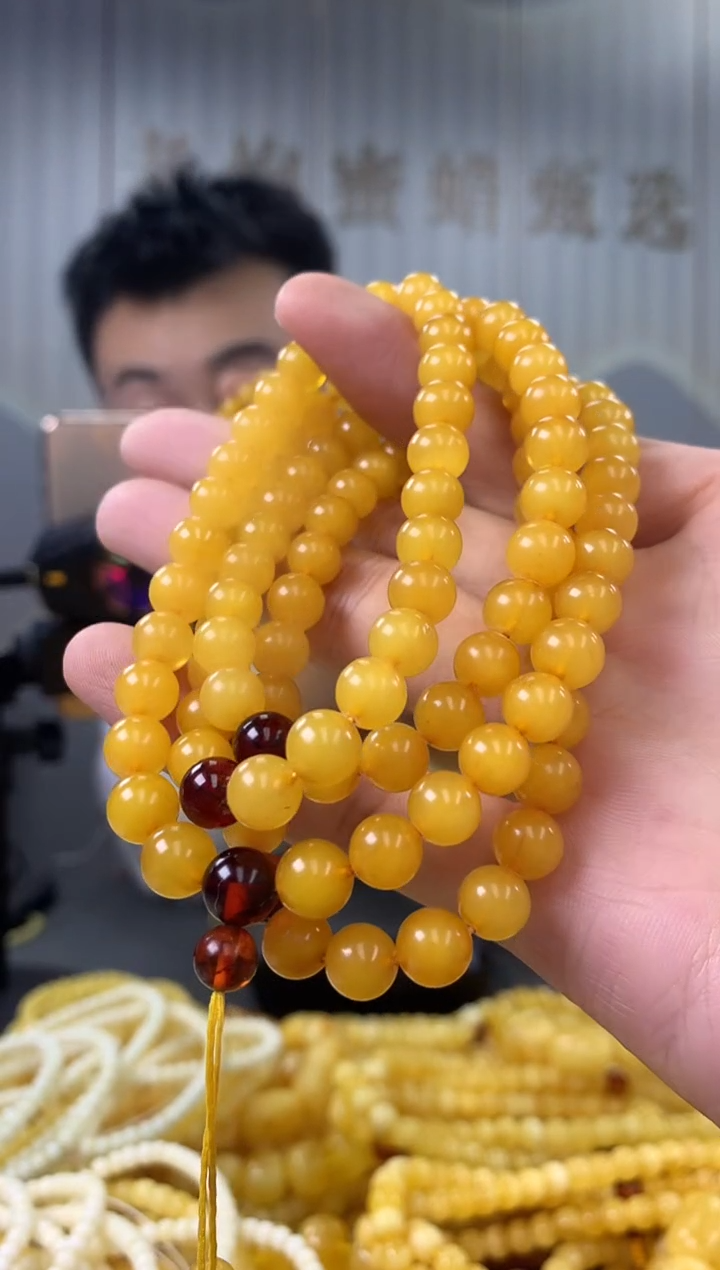 未镶嵌蜜蜡裸石链子