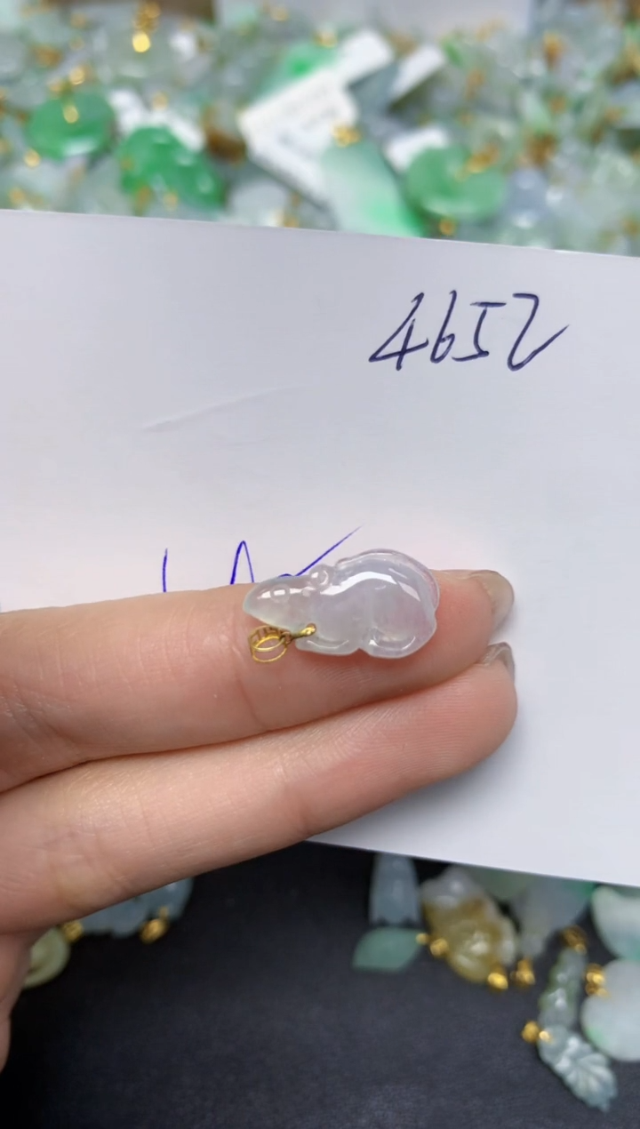 【闪购商品】翡翠颈饰18K金镶嵌天然翡翠A货