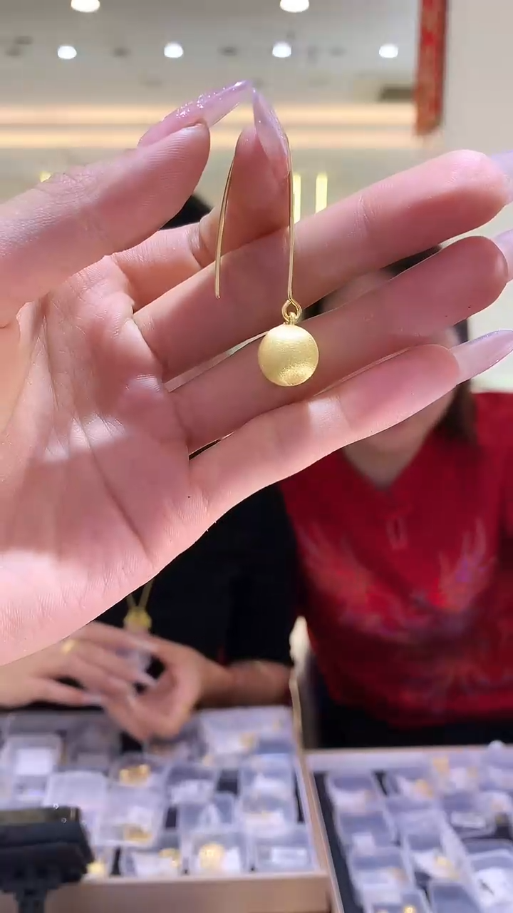 【闪购商品】定制足金耳饰耳饰一对          