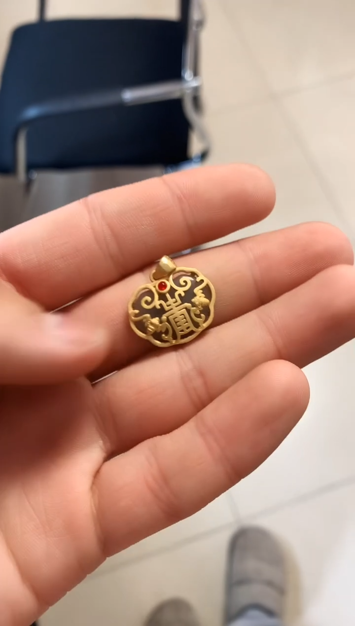 【闪购商品】白色如意珐琅吊坠