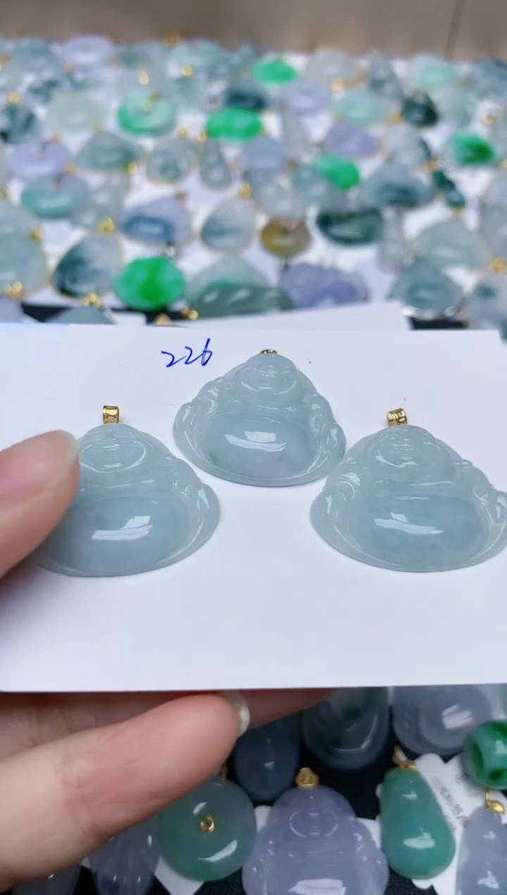 【闪购商品】翡翠颈饰18K金镶嵌226天然翡翠A货（多样性发其一）