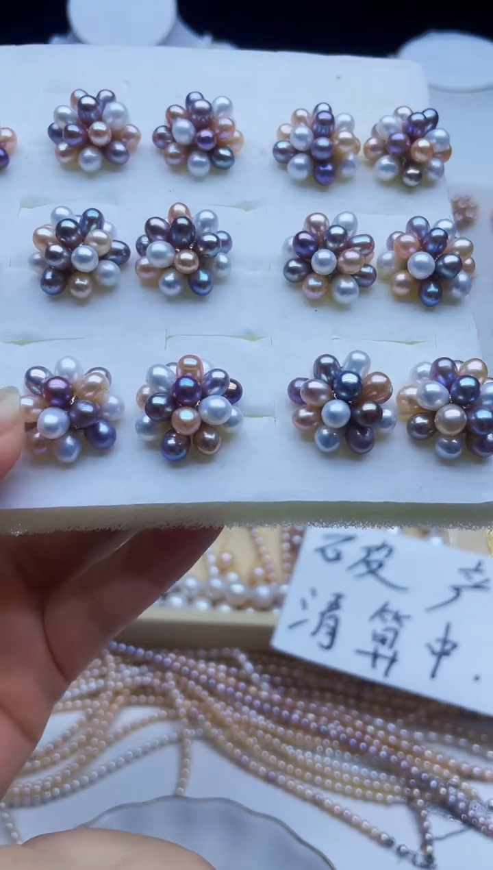 未镶嵌耳饰淡水珍珠耳钉多样性发其一