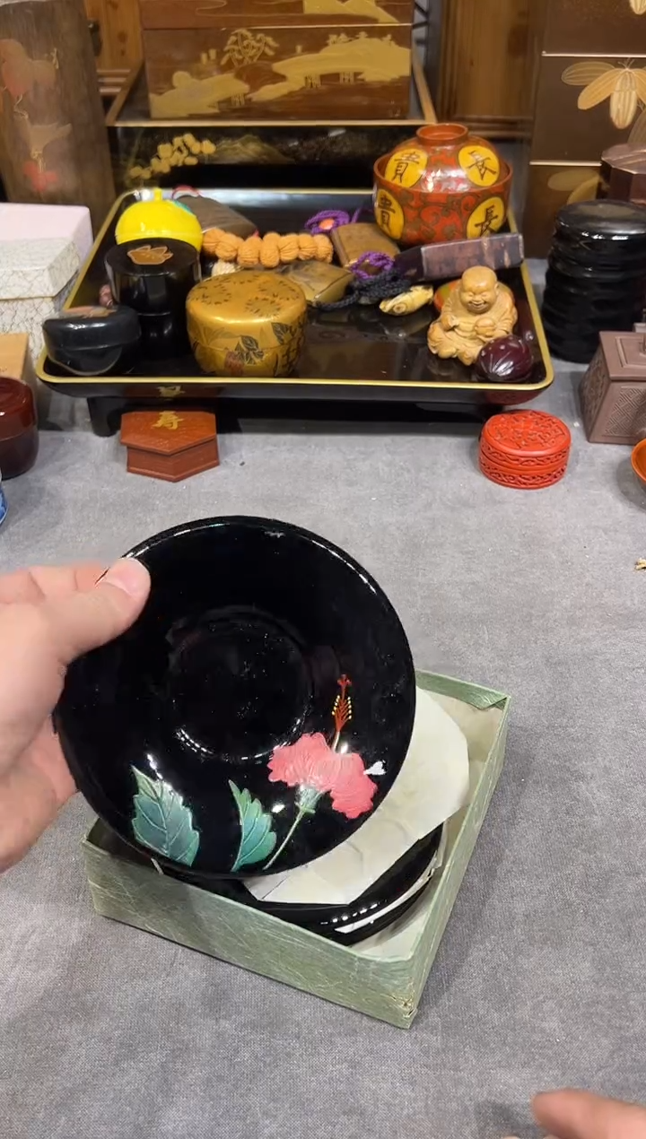 琉球塗 杯垫五片