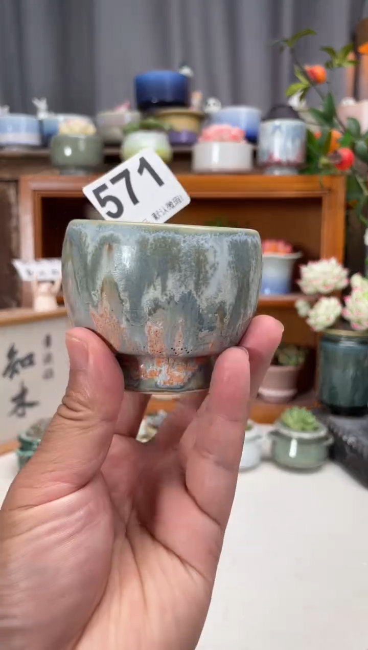 瓷片571知木小芳花盆