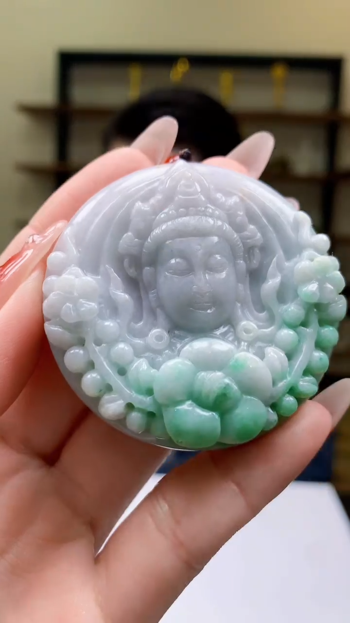 【闪购商品】定制翡翠未镶嵌1071ry-毛货挂件30