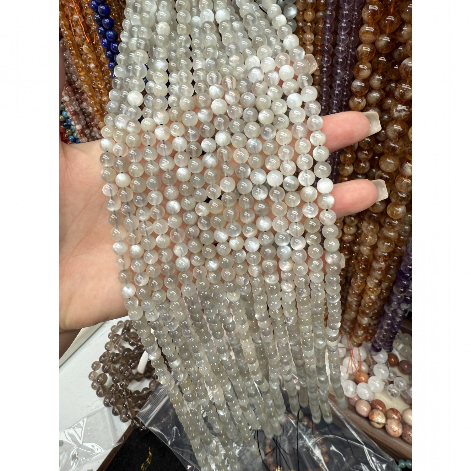 温柔&梦幻 【银月光】   珠宝半成品散珠diy批发