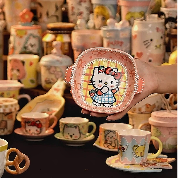 景德镇釉下彩手绘设计师款陶瓷