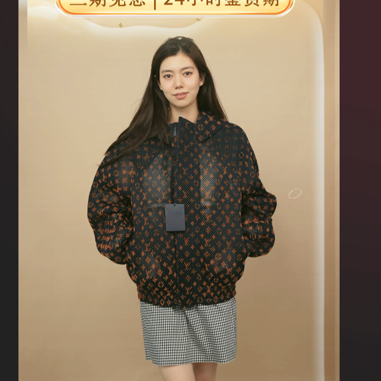 95新 LouisVuitton/路易威登 满印带帽外套48码/250809LYHSK06