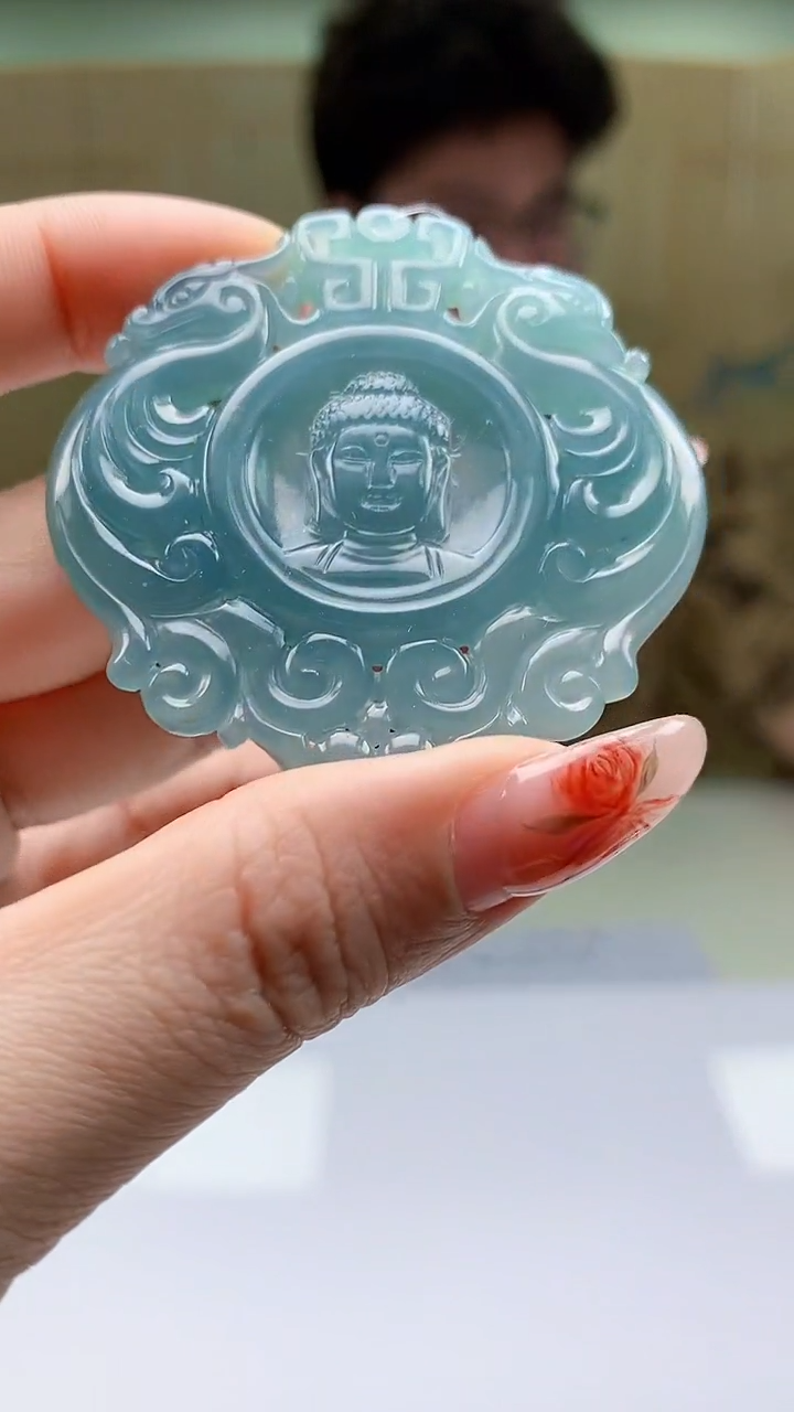 【闪购商品】定制翡翠未镶嵌4688ty-毛货挂件43