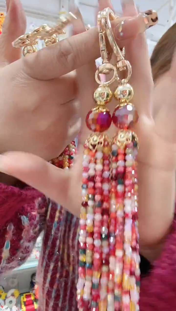 玻璃01030成品-流苏红色