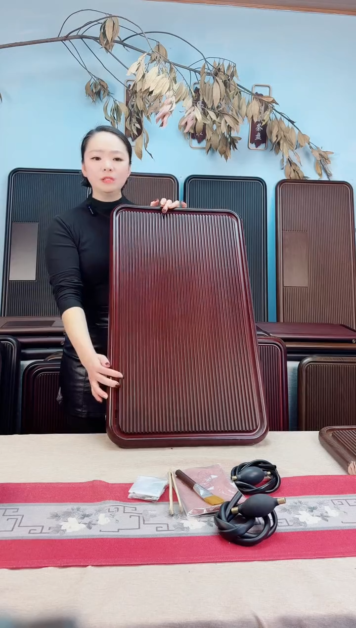 一****振大海红色款式茶盘80*45*4