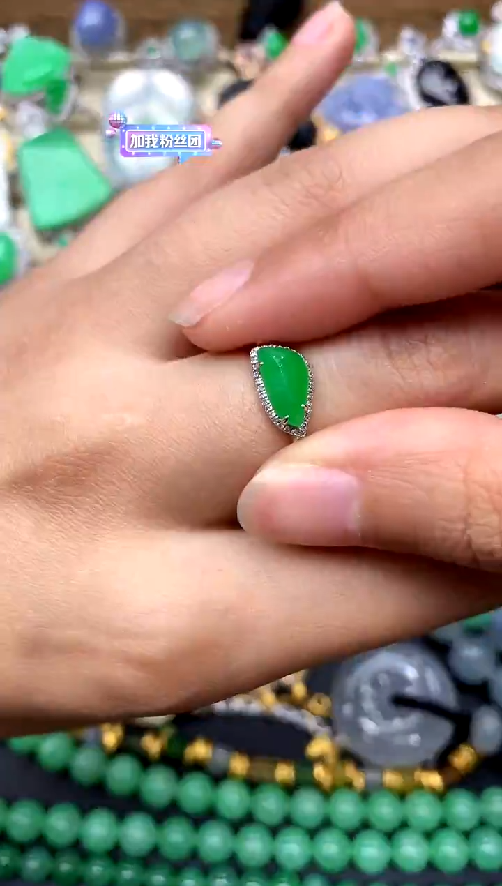 【闪购商品】翡翠戒指18K金镶嵌127-中国好珍宝
