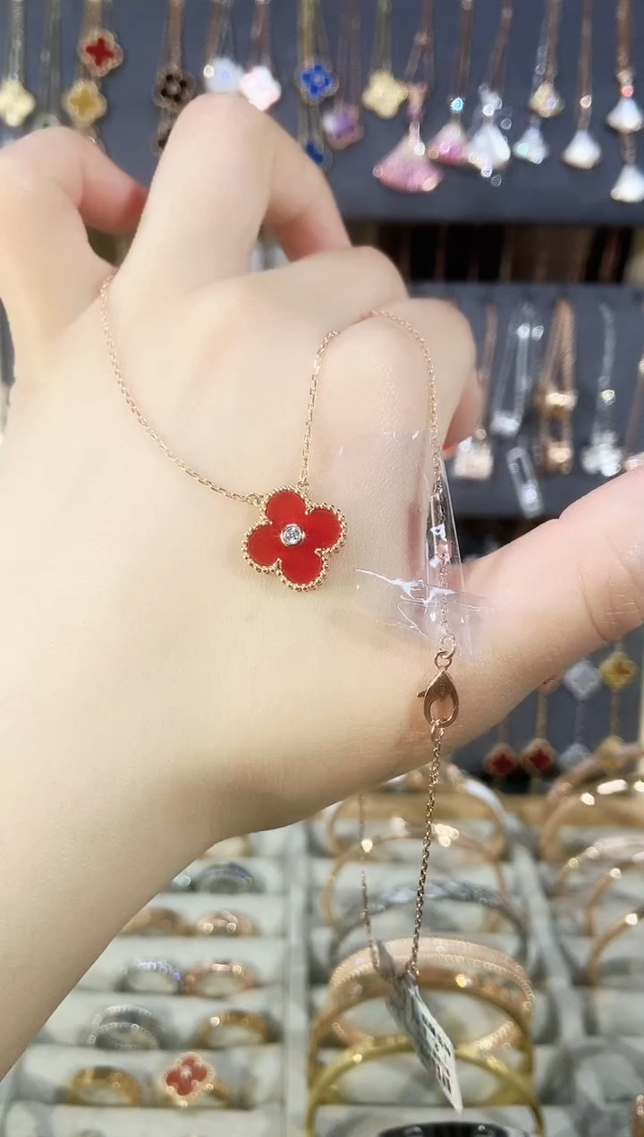 套链钻石18K金镶嵌钻石K玫