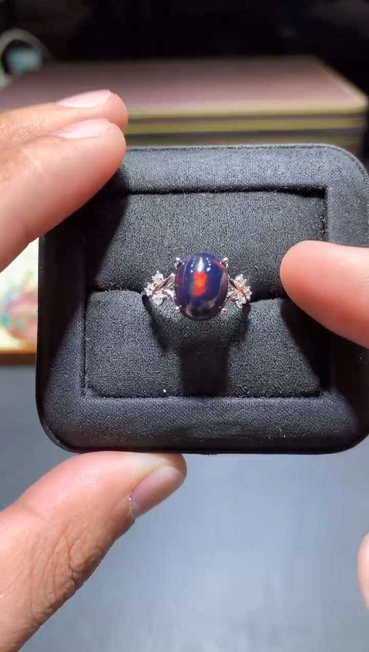 【闪购商品】欧泊戒指未镶嵌G77【所见即所得】