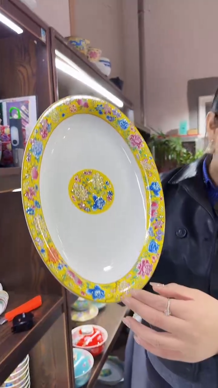 【闪购商品】瓷片12英寸鱼盘1个景德镇陶瓷