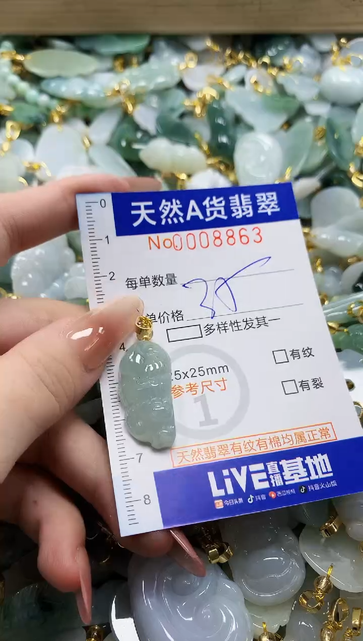 颈饰未镶嵌翡翠桔***猫天然A货翡翠