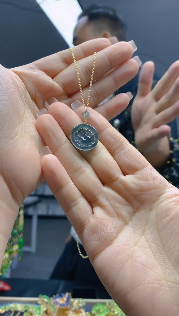 【闪购商品】翡翠耳饰合金335翡翠锁骨链