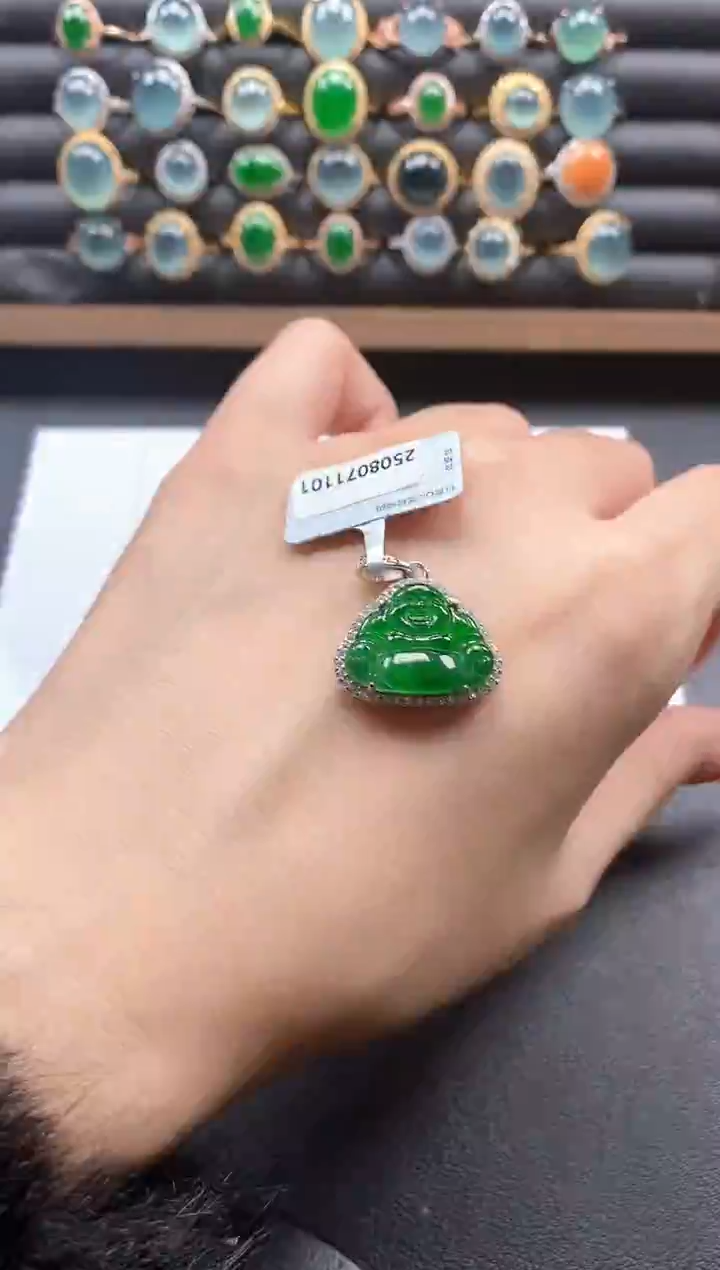 银S925镶嵌戒指翡翠51151