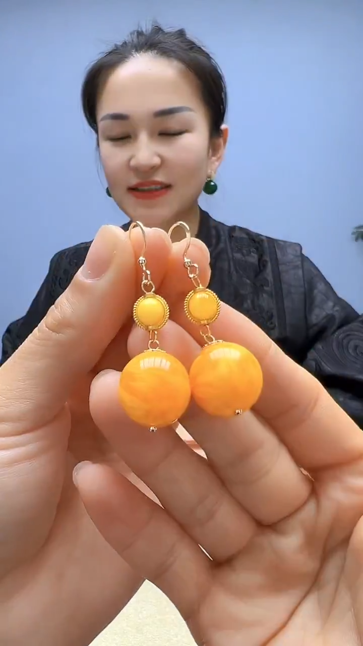 非金属珐琅非金属无高货diy劲饰圆珠耳钩