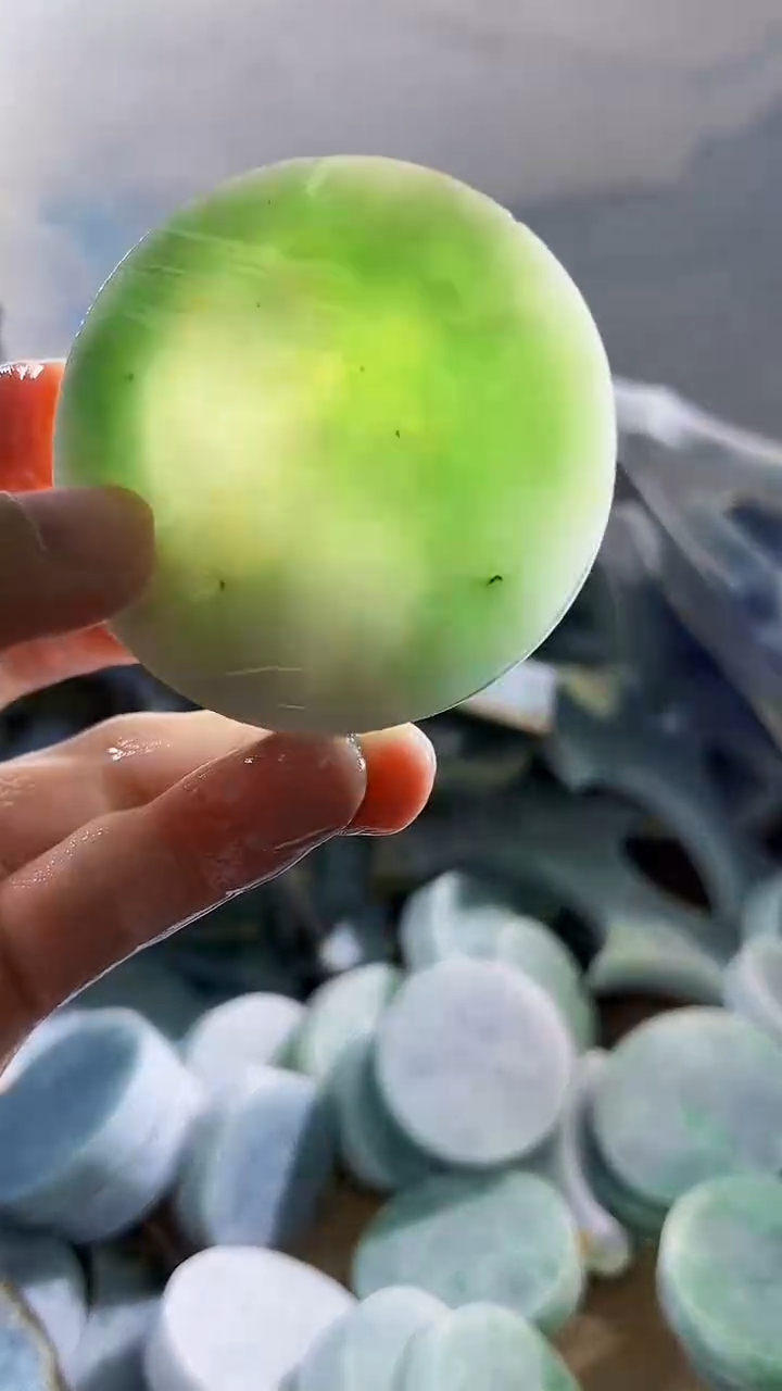 翡翠裸石缅甸翡翠A货文3227