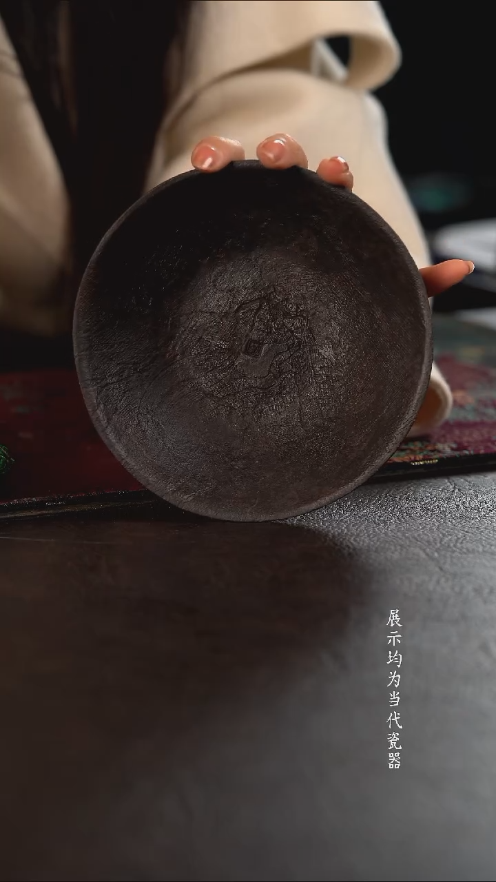 伟壶柴烧窝盘壶承