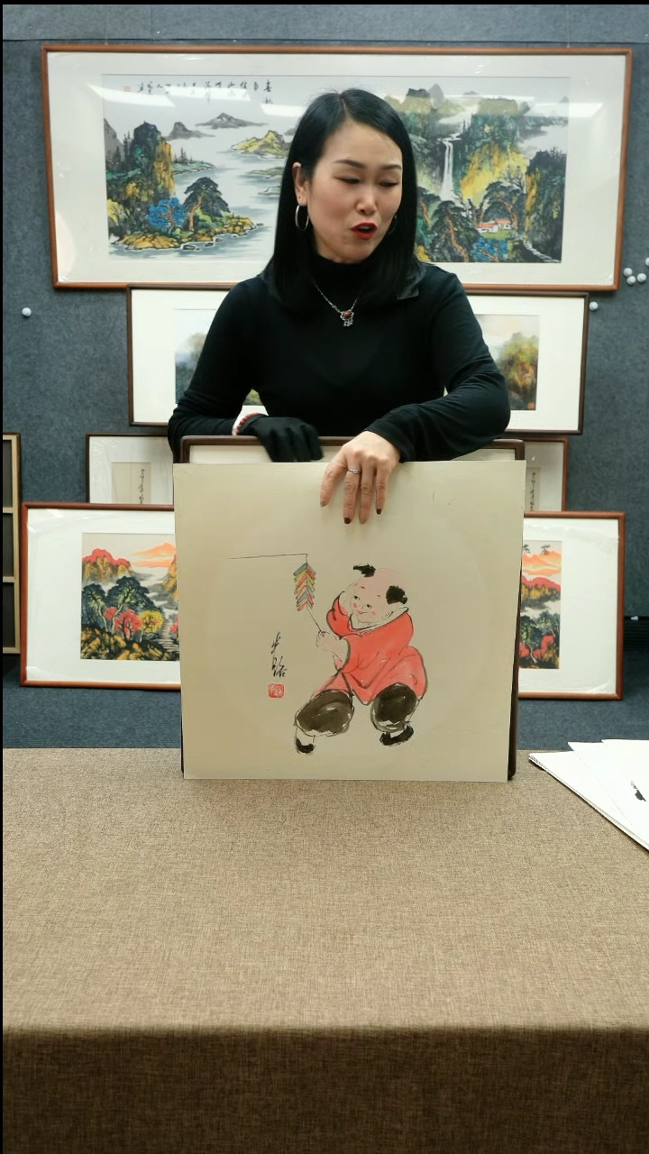 【闪购商品】国画52*52半路老师人物