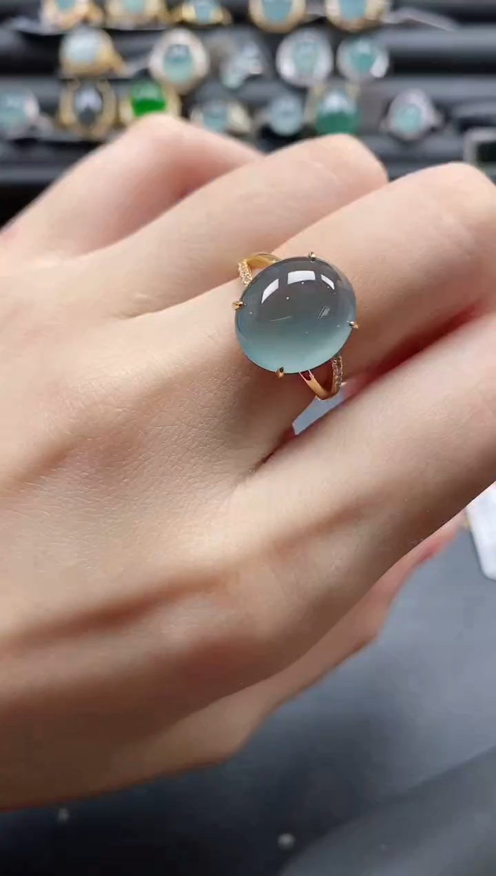 【闪购商品】翡翠戒指银S925镶嵌11111