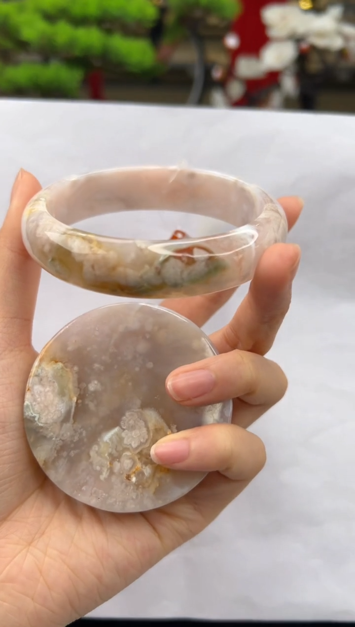 【闪购商品】石英质玉手镯未镶嵌63圈口（赠送镯心）21727