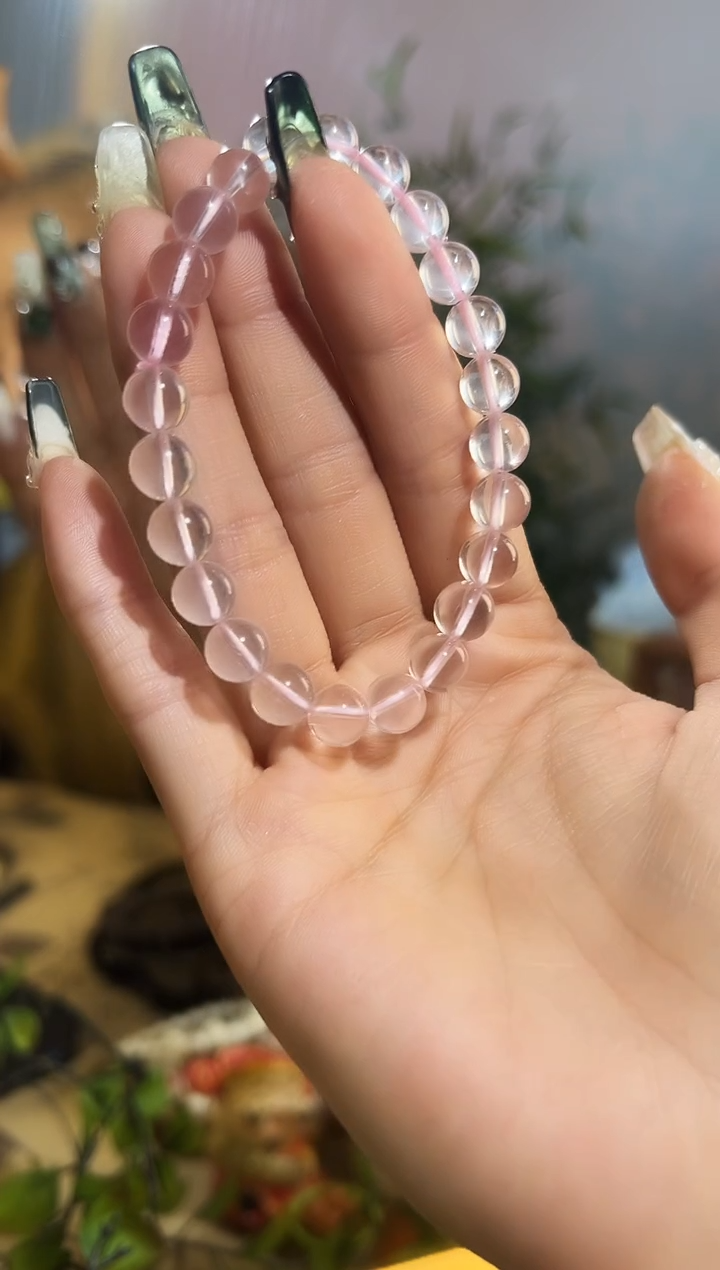 【闪购商品】水晶手串未镶嵌粉水晶手串