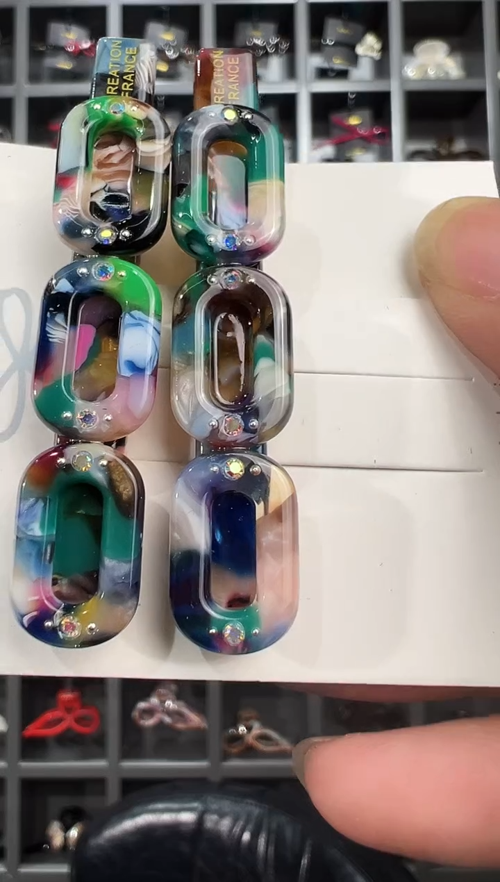 醋酸非金属韩国醋酸品牌发饰简约鸭嘴边夹一对