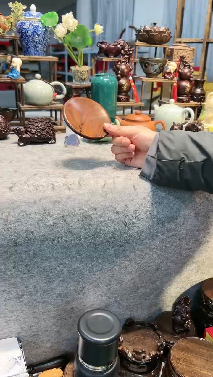 【闪购商品】交趾黄檀（大红酸枝）素面茶杯垫一个